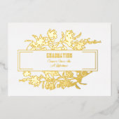 Afstuderen komt één keer in een leven folie uitnodiging (Voorkant)