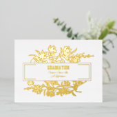 Afstuderen komt één keer in een leven folie uitnodiging (Staand Voorkant)