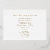 Afstuderen komt één keer in een leven folie uitnodiging (Achterkant)