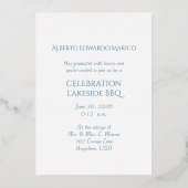 Afstuderen komt één keer in een leven folie uitnodiging (Achterkant)