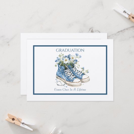 Afstuderen komt één keer in een leven kaart (Voorkant / Achterkant in situ)