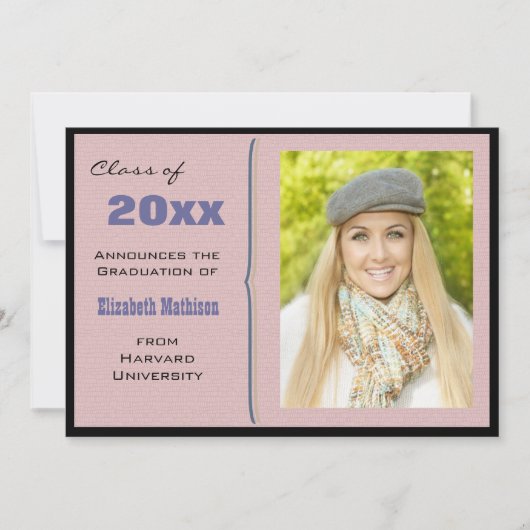 Afstuderen kondiging auditieve foto-uitnodiging kaart (Voorkant)