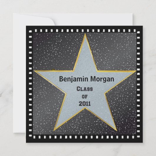 Afstuderen kondiging Hollywood Star Silver Kaart (Achterkant)