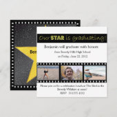 Afstuderen kondiging Hollywood Star Yellow Kaart (Voorkant / Achterkant)
