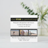 Afstuderen kondiging Hollywood Star Yellow Kaart (Staand voorkant)