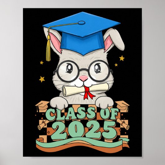 Afstuderen konijn CL van 2025 Kinder Mannen vrouwe Poster (Voorkant)