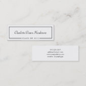 Afstuderen koningsnaam kaartgrens Klasse van Contactkaartje (Voorkant / Achterkant)