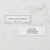 Afstuderen koningsnaam kaartgrens Klasse van Contactkaartje (Voorkant / Achterkant)