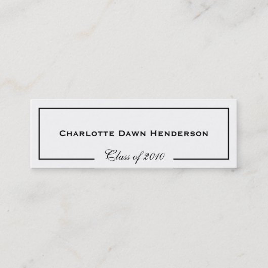 Afstuderen koningsnaam kaartgrens Klasse van Contactkaartje (Voorkant)