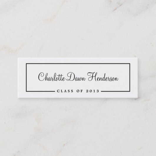 Afstuderen koningsnaam kaartgrens Klasse van Contactkaartje (Voorkant)