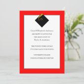 Afstuderen koninklijk rood kaart (Staand voorkant)