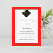 Afstuderen koninklijk rood kaart (Staand voorkant)