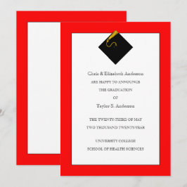 Afstuderen koninklijk rood kaart