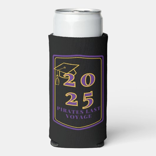 Afstuderen Koozie - Zwart (Seltzer Voorkant)