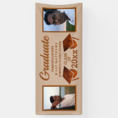 Afstuderen koper 2 Foto gefeliciteerd Afstuderen Spandoek (Verticaal)