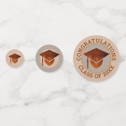 Afstuderen koper feliciteert Koel Foto Party Confetti (Achterkanten)