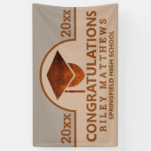 Afstuderen koper moderne felicitaties Afstuderen Spandoek (Verticaal)