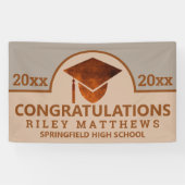 Afstuderen koper moderne felicitaties Afstuderen Spandoek (Horizontaal)