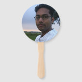 Afstuderen koperen kool geconfectioneerde foto's handwaaier (Achterkant)