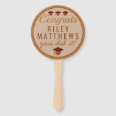 Afstuderen koperen kool geconfectioneerde foto's handwaaier (Voorkant)