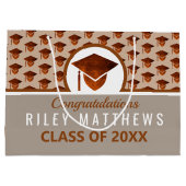 Afstuderen koperen patroon Cool Trendy Congrates Groot Cadeauzakje (Achterkant)