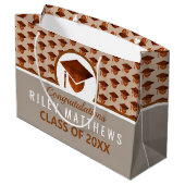 Afstuderen koperen patroon Cool Trendy Congrates Groot Cadeauzakje (Achterkant Gekanteld)