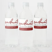Afstuderen Koraal Script | Hand-belettering met ja Waterfles Etiket (Flessen)