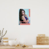 Afstuderen Koraal Script | Trendy Afstudeerder fot Poster (Keuken)