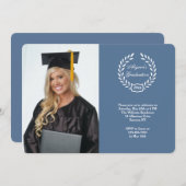 Afstuderen Krans Fotouitnodiging Kaart (Voorkant / Achterkant)