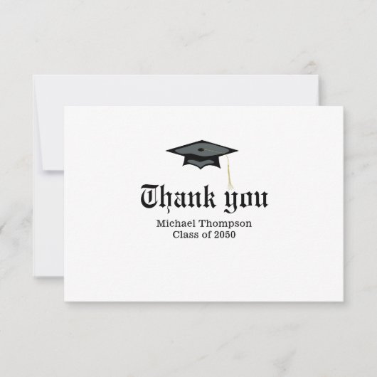 Afstuderen krant aangepaste foto dank u bedankkaart (Voorkant)