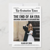 Afstuderen krant afstudeerfeest kaart (Voorkant)