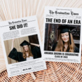 Afstuderen krant foto afstudeerfeest kaart