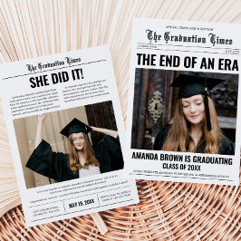 Afstuderen krant foto afstudeerfeest kaart