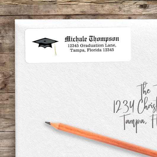 Afstuderen Krant Retouradres Etiket