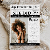 Afstuderen Krant Unieke Leuke Aangepaste Foto 2025 Kaart