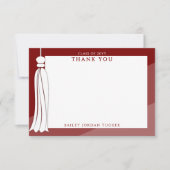 Afstuderen kwastje donkerrood ombre bedankt (Voorkant)