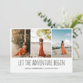 Afstuderen | Laat het avontuur beginnen | Eenvoudi Kaart (Staand voorkant)