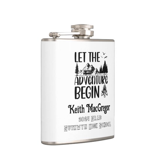 Afstuderen Laat het avontuur beginnen Heupfles (Rechts)