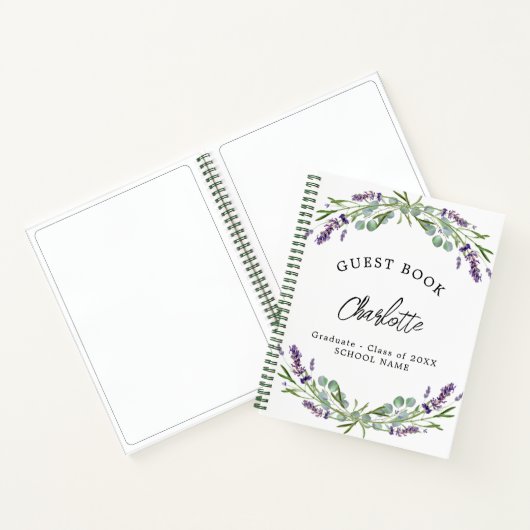 Afstuderen lavendel violet eucalyptus notitieboek (Binnen)