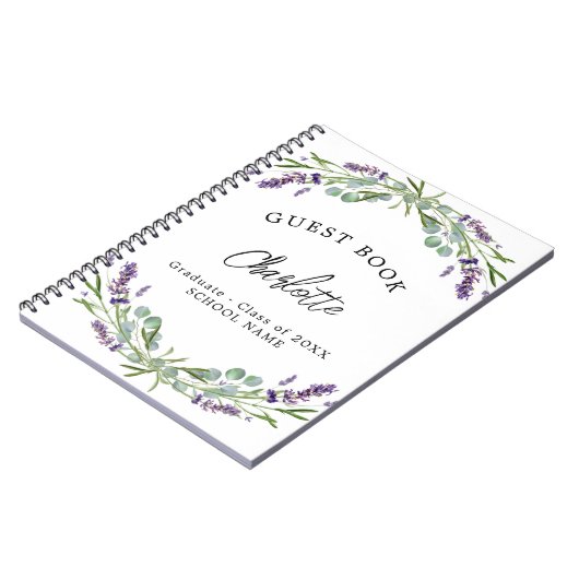 Afstuderen lavendel violet eucalyptus notitieboek (Linkerzijde)