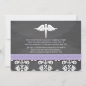 Afstuderen lavender Chalkboard Nursing School Kaart (Achterkant)