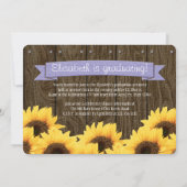 Afstuderen lavender Sunflower Aankondiging (Achterkant)