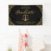 Afstuderen Law School Black Gold Afstuderen Spandoek (Insitu)