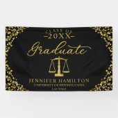 Afstuderen Law School Black Gold Afstuderen Spandoek (Horizontaal)