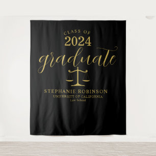 Afstuderen Law School Goud Zwart Afstuderen Achter Wandkleed