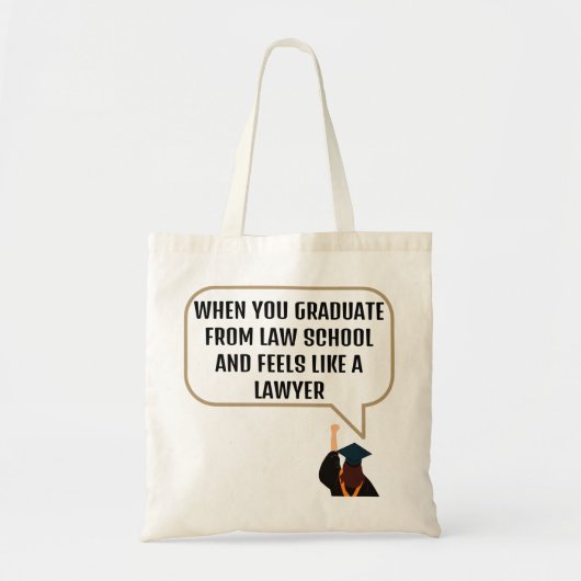 Afstuderen Law School Grappig Quote Gift voor Advo Tote Bag (Voorkant)