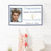 Afstuderen Law School Schalen van Justitie Foto Spandoek (Insitu)