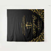 Afstuderen Law School Zwart Goud Afstuderen Achter Wandkleed (Voorkant (horizontaal))