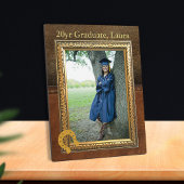 Afstuderen leder van Tan Faux Fotoplaat