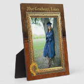 Afstuderen leder van Tan Faux Fotoplaat (Zijkant)